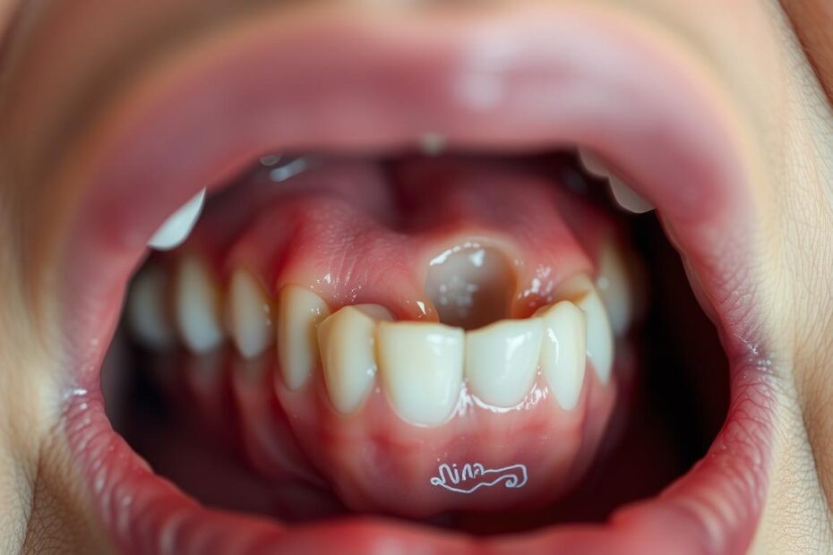 Dziura w dziąśle obok zęba