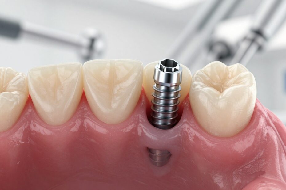 Dziąsło po wszczepieniu implantu