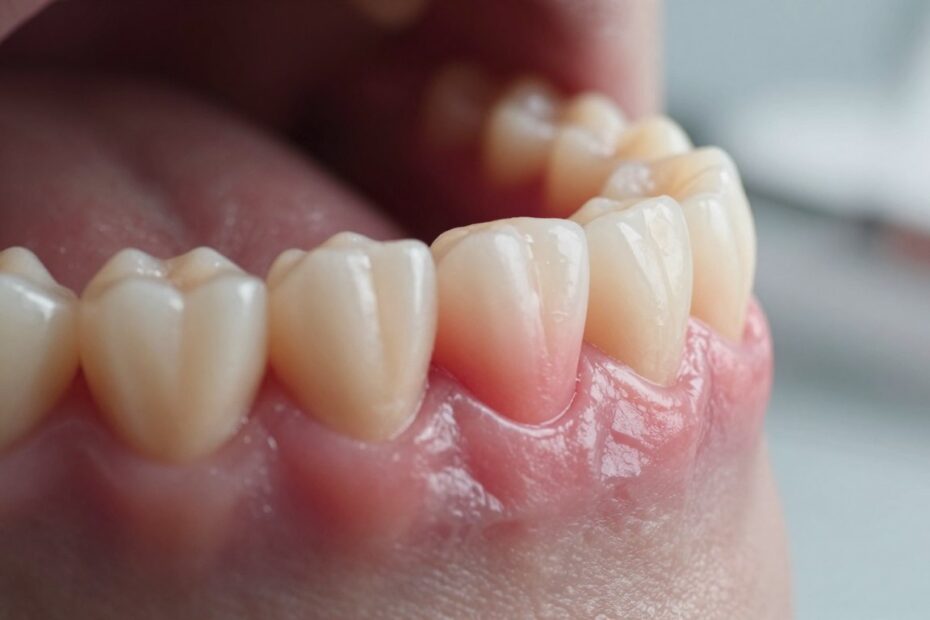 Opuchnięte dziąsła przy zębie