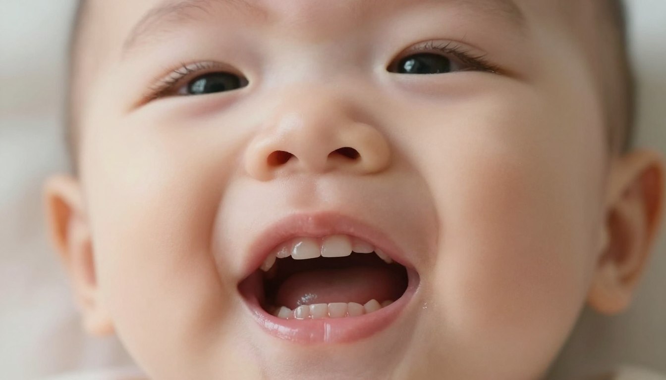 Prześwitujące ząbki przez dziąsła