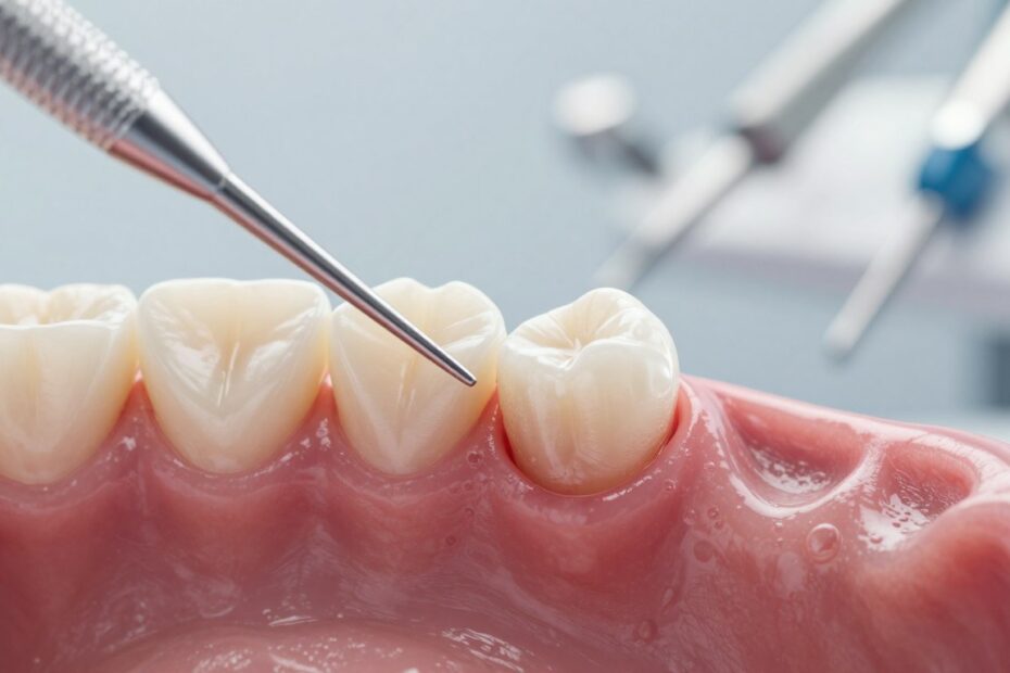 Resztka zęba w dziąśle