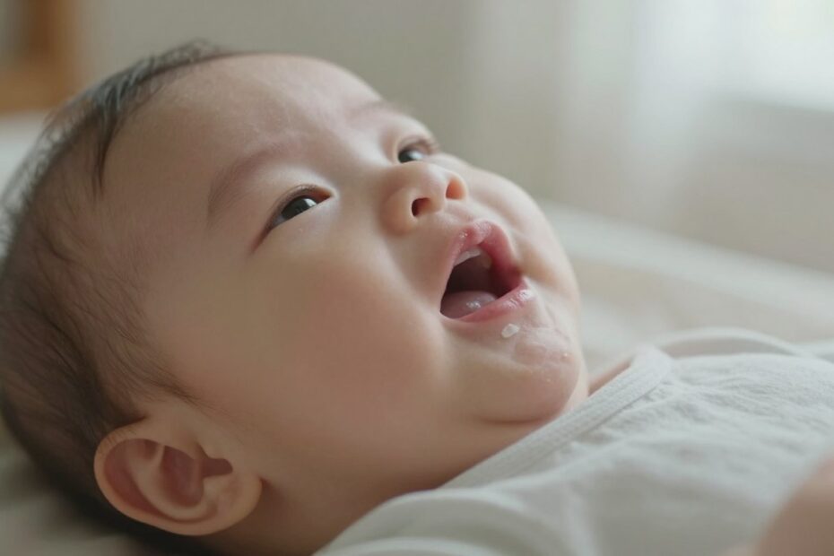 Biała kropka na dziąśle u niemowlaka