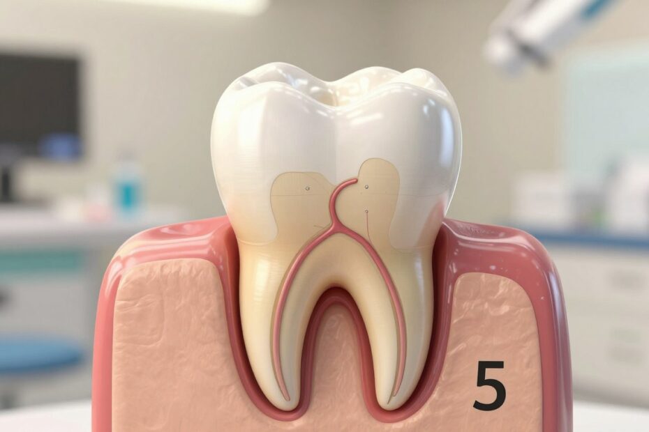 Ile kanałów ma ząb 5 dolny