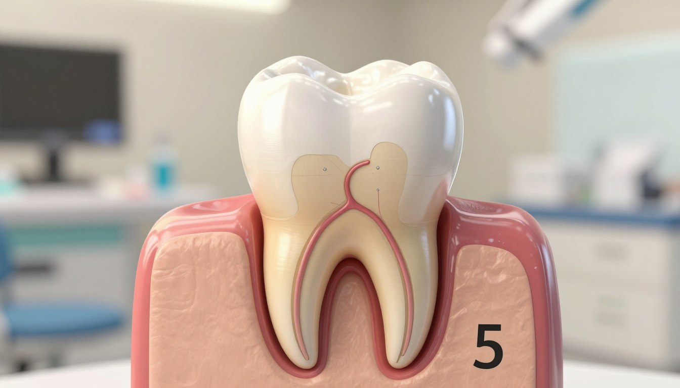 Ile kanałów ma ząb 5 dolny