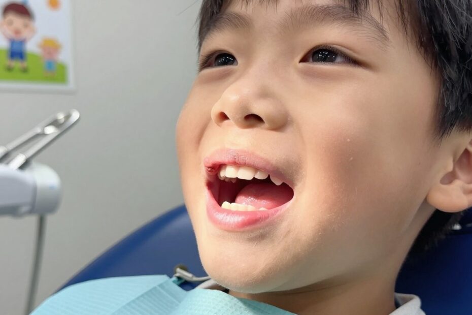 Narośl na dziąśle u dziecka