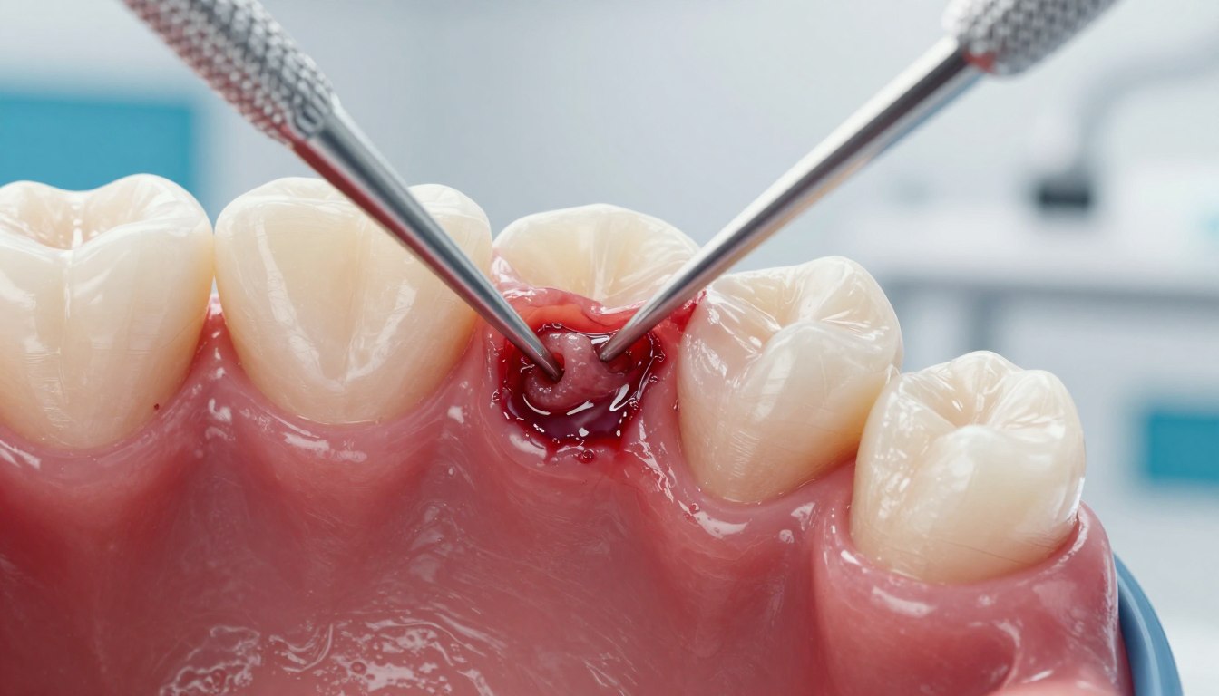 Niegojąca się rana na dziąśle