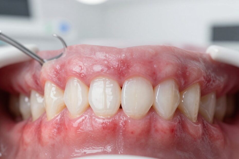 Poparzone dziąsła po wybielaniu zębów